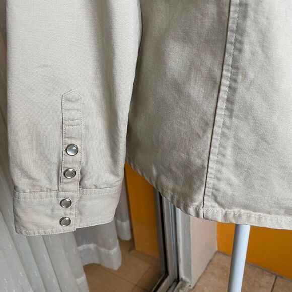 Route 66 Original Clothing Co Tan Snap Front Shirt SZ L - Picture 8 of 15